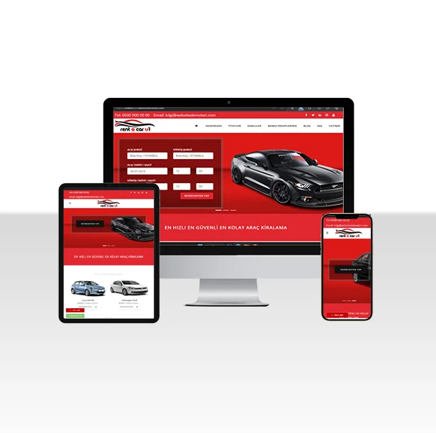Rent A Car Web Package Red