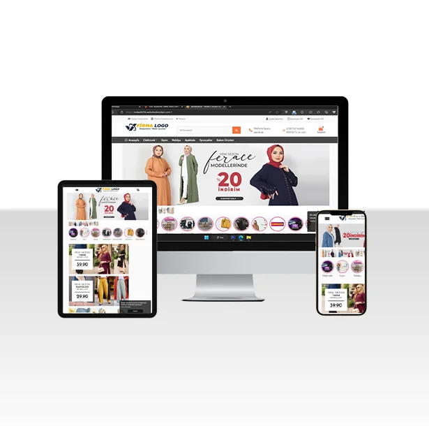 E-Commerce Hijab Web Package White