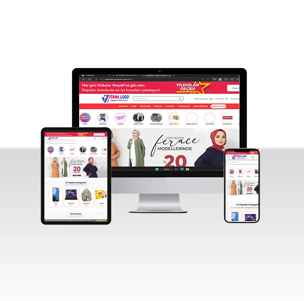 E-Commerce Hijab Clothing Package Red